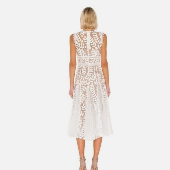 Bronx and Banco White Lace Midi Dress - Picture 1 of 9